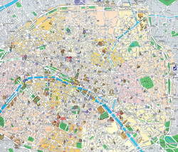 Большая карта Парижа